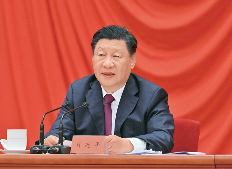 2022年5月10日，慶祝中國共產(chǎn)主義青年團成立100周年大會在北京人民大會堂隆重舉行。中共中央總書記、國家主席、中央軍委主席習近平在大會上發(fā)表重要講話。 新華社記者 岳月偉/攝