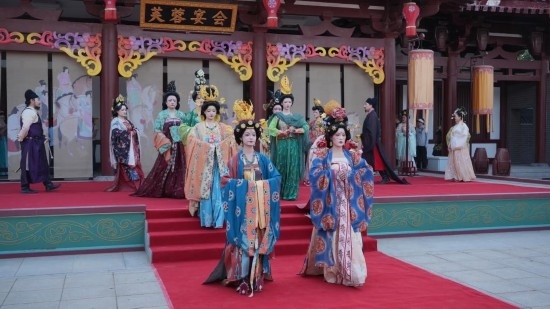 大唐芙蓉園舉辦的漢服展演活動(dòng)。受訪者供圖