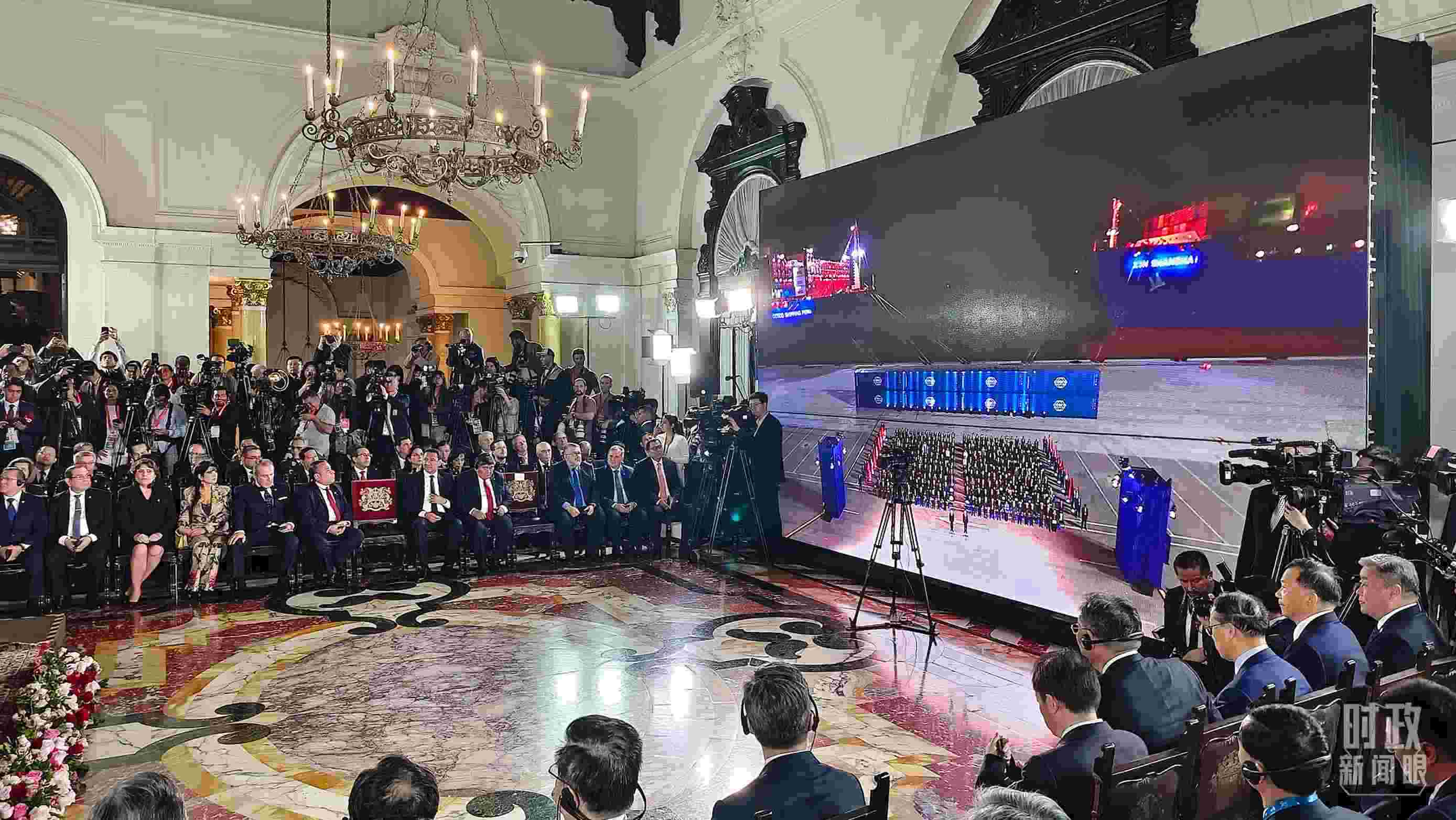 錢凱港開港儀式現(xiàn)場(chǎng)。（總臺(tái)央視記者韓銳拍攝）