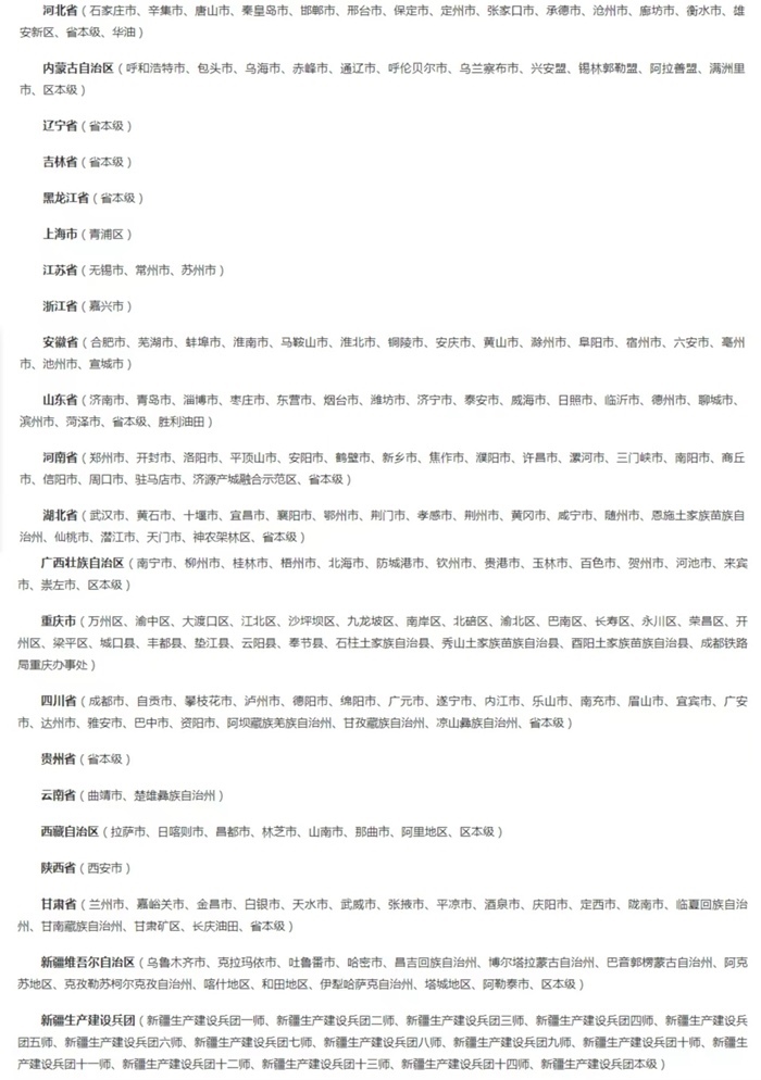 截至5月8日已開(kāi)通醫(yī)保個(gè)賬跨省共濟(jì)的統(tǒng)籌區(qū)。（國(guó)家醫(yī)保局官網(wǎng)截圖）