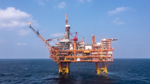 我國首個海上CCUS項目設施恩平15-1平臺。受訪者供圖