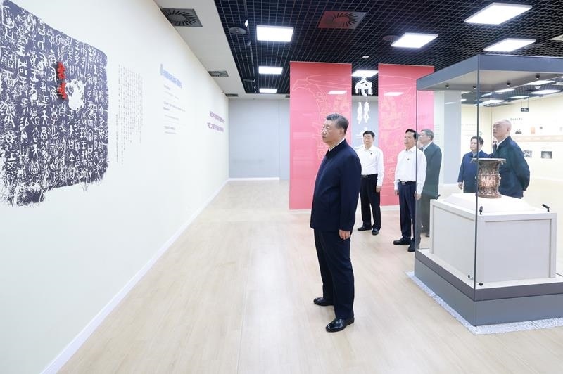△2024年9月10日，習(xí)近平總書記來到陜西寶雞市參觀寶雞青銅器博物院。